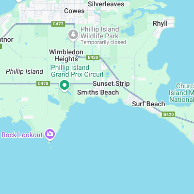 Smiths Beach surf map