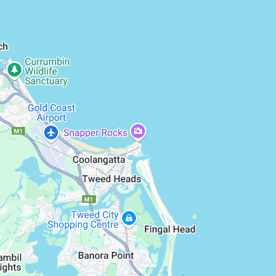 Snapper Rocks surf map