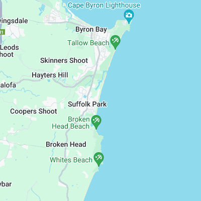 Suffolk Park surf map
