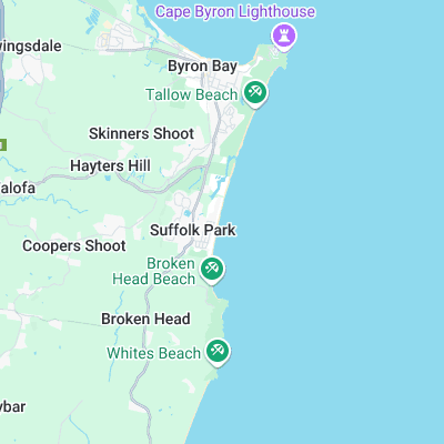 Suffolk Park surf map