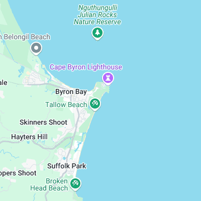 Tallow Beach surf map