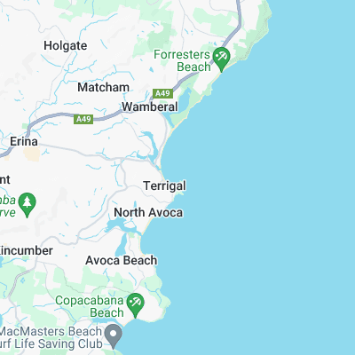 Terrigal Haven surf map