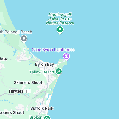 The Pass (Byron Bay) surf map