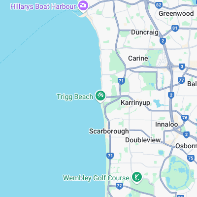 Trigg Point surf map