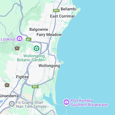 Wollongong - Connies surf map