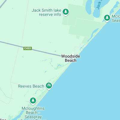 Woodside Beach surf map