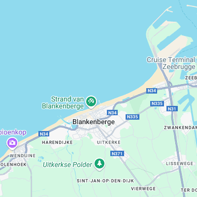 Blankenberge Pier surf map