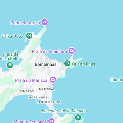 Bombinhas surf map