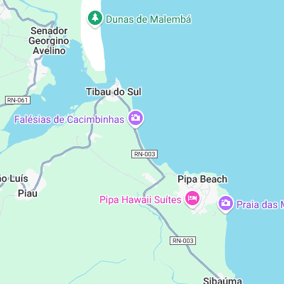 Cacimbinhas surf map