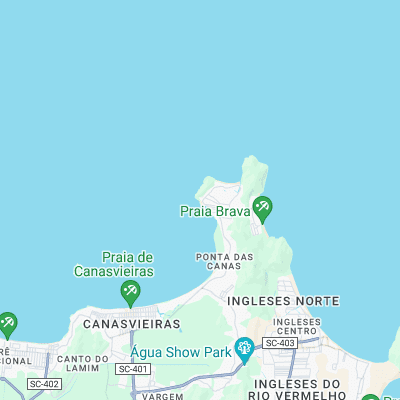 Ponta das Canas surf map