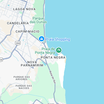 Ponta Negra surf map