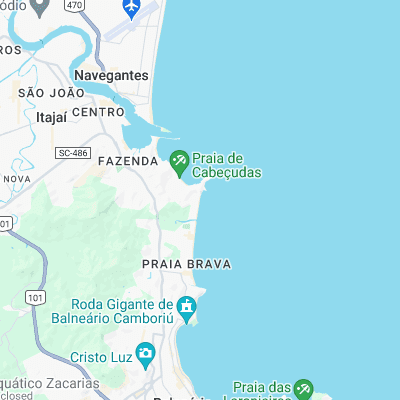 Praia Brava surf map