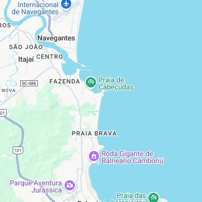 Praia Brava surf map