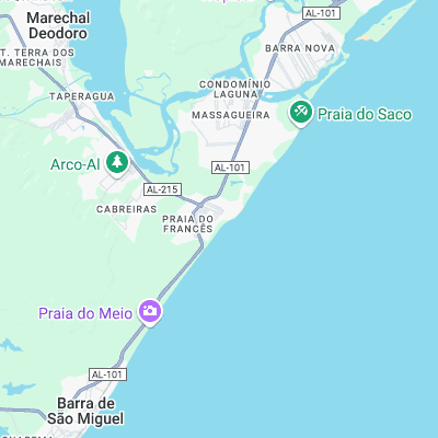 Praia Do Franc surf map