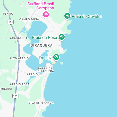 Praia do Luz surf map