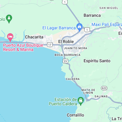 Boca Barranca surf map