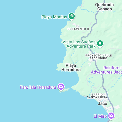 Playa Escondida surf map