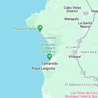 Playa Grande surf map