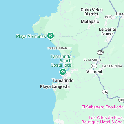 Playa Grande surf map