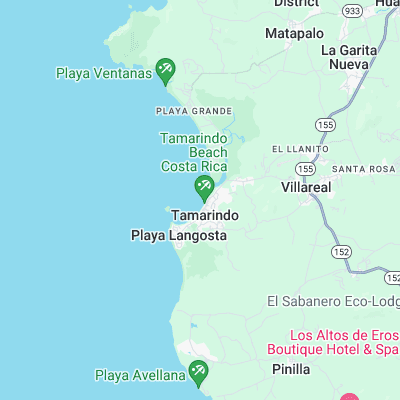 Tamarindo surf map