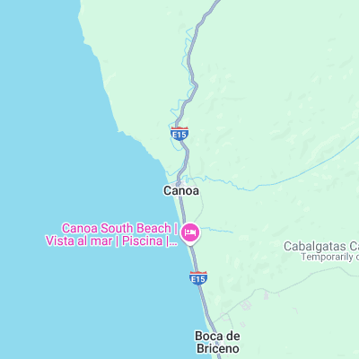 Canoa surf map