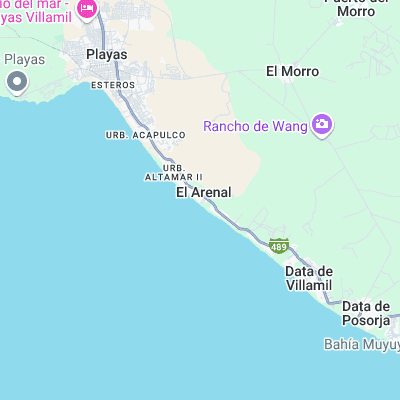Los Patios surf map