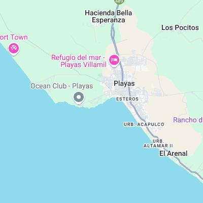 Pelado surf map
