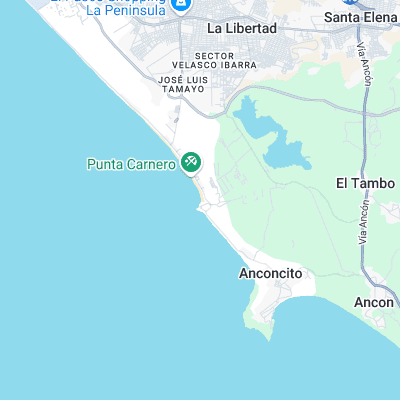Punta Carnero surf map
