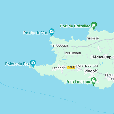 Baie des Trepasses surf map