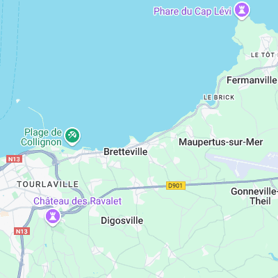 Bretteville surf map