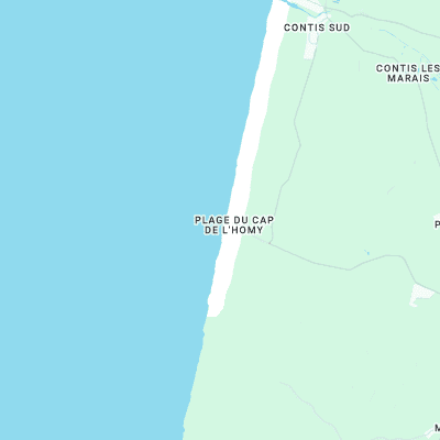 Cap de l'Homy surf map