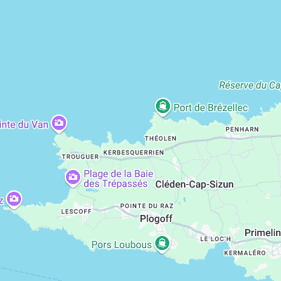 Cap Sizun surf map