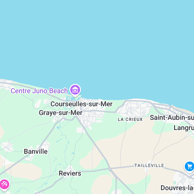 Courseulles sur mer surf map