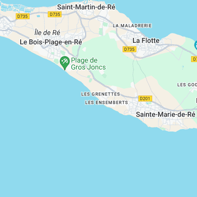 Ile de Ré - Les Grenettes surf map