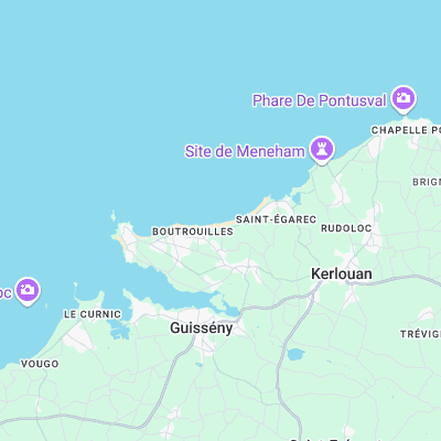 Kerlouan surf map