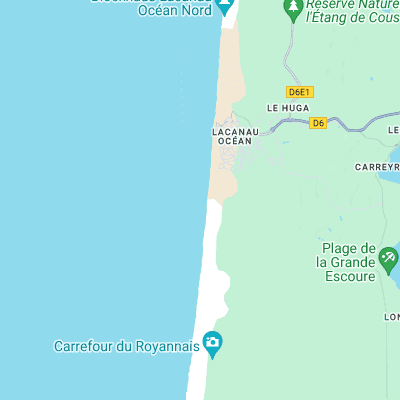Lacanau Supersud surf map