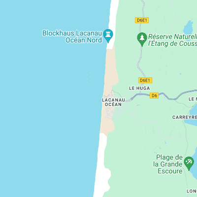 Lacanau surf map