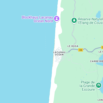 Lacanau surf map