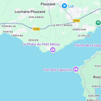 Le Petit Minou surf map
