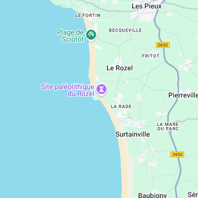 Le Poux surf map