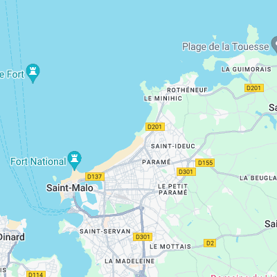Le Sillon surf map