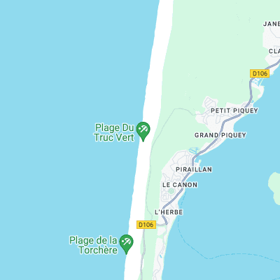 Le Truc Vert surf map
