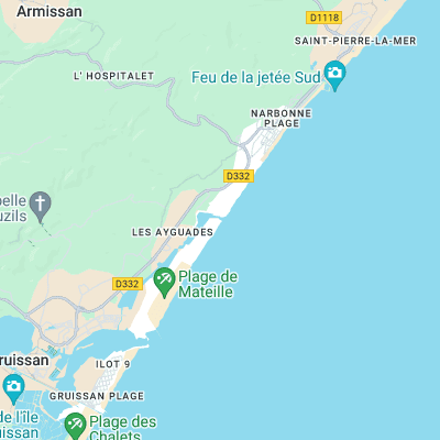 Les Ayguades surf map