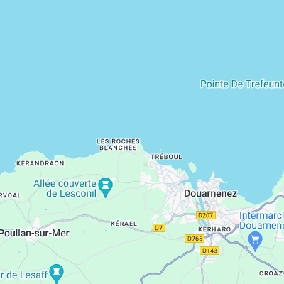 Les Roches Blanches - le Leyde surf map