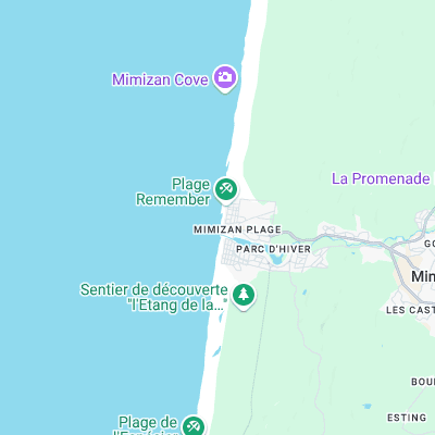 Mimizan surf map