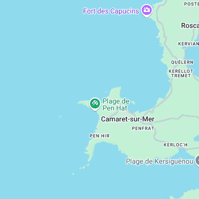 Pointe du Toulinguet surf map