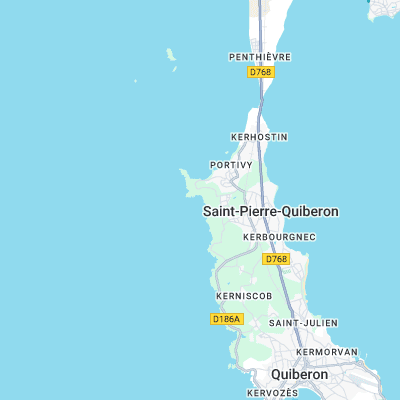 Saint Pierre Quiberon - Port Blanc surf map