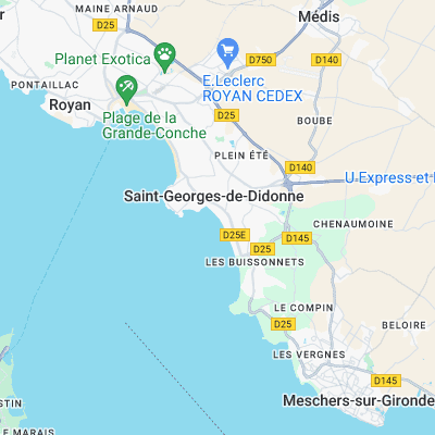 St Georges de Didonne - la Jetee surf map