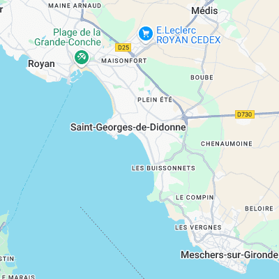 St Georges de Didonne - la Jetee surf map