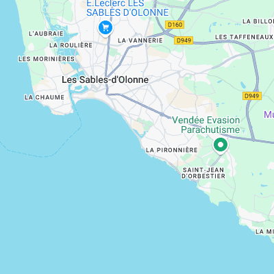 Tanchet (Les Sables d'Olonne) surf map